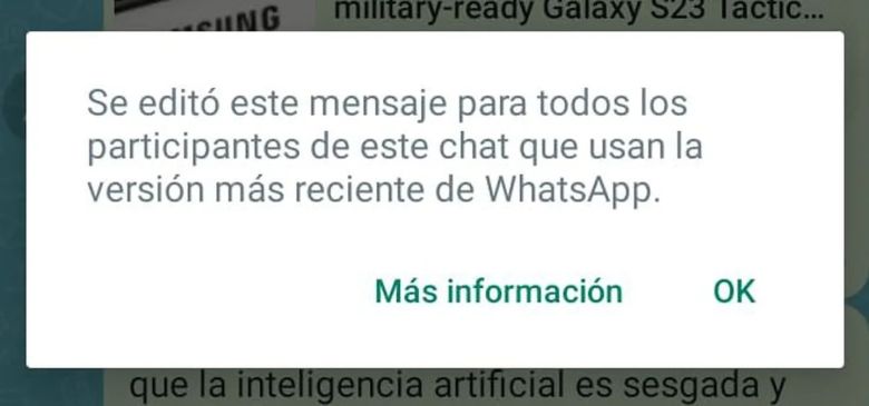 Esta es la mejor función de WhatsApp en 2023: ahora permite editar mensajes enviados