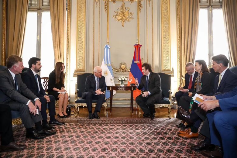 Milei inició las reuniones bilaterales con dignatarios y autoridades que participarán de la asunción presidencial