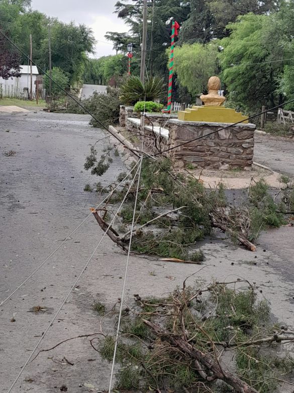 El Chacay sufrió una fuerte tormenta el último fin de semana