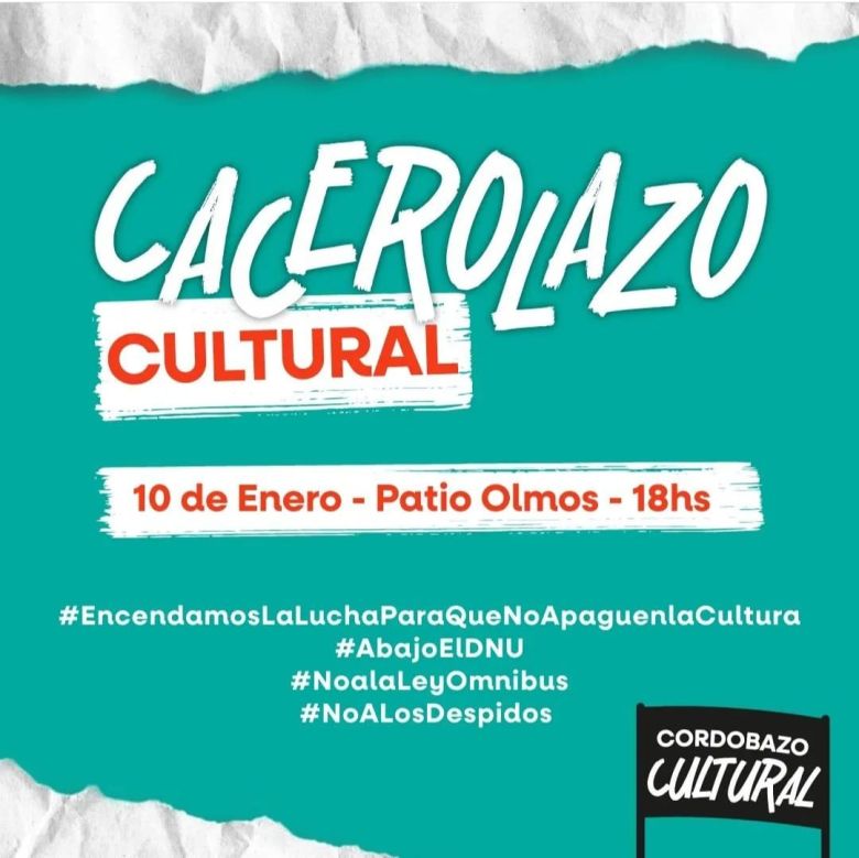 Se realizó un cacerolazo cultural en la ciudad y en Córdoba por rechazo al DNU