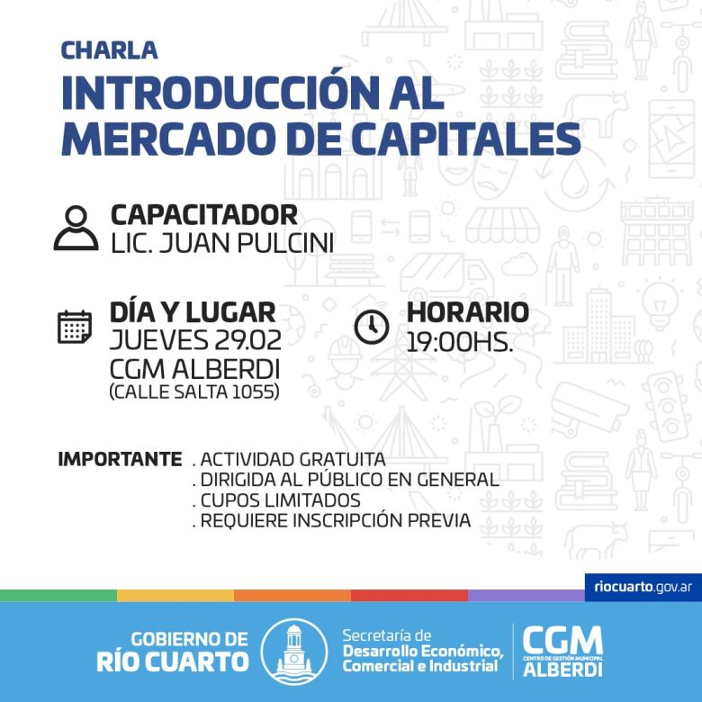Se dictará una nueva charla abierta y gratuitita  de “Introducción al Mercado de capitales”