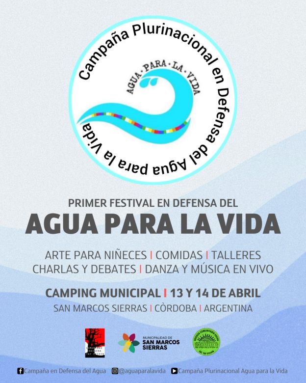 Primer festival en defensa del agua para la vida