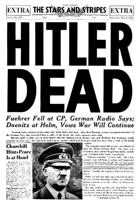 Así era la 'nota de suicidio' de Adolf Hitler