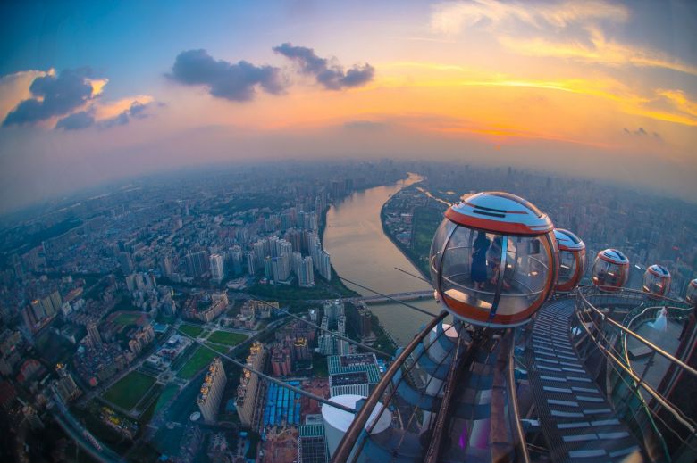 Torre de Cantón, en Guangzhou, China