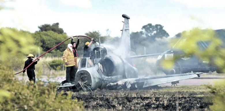 Se estrelló un avión de la V Brigada Aérea cerca del límite con la provincia de San Luis