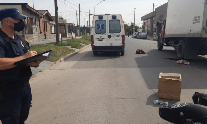 Barrio Bimaco: un hombre falleció tras el choque entre un camión y una moto