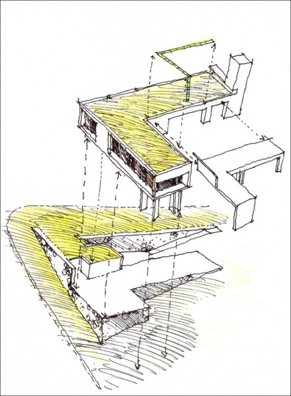 Diseñan una casa que está bajo tierra entre las sierras (y tiene luz natural)