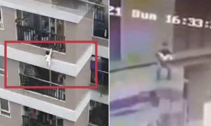 “Súper Manh”: el heroico momento en que un hombre rescató a una bebé que cayó de un piso 12