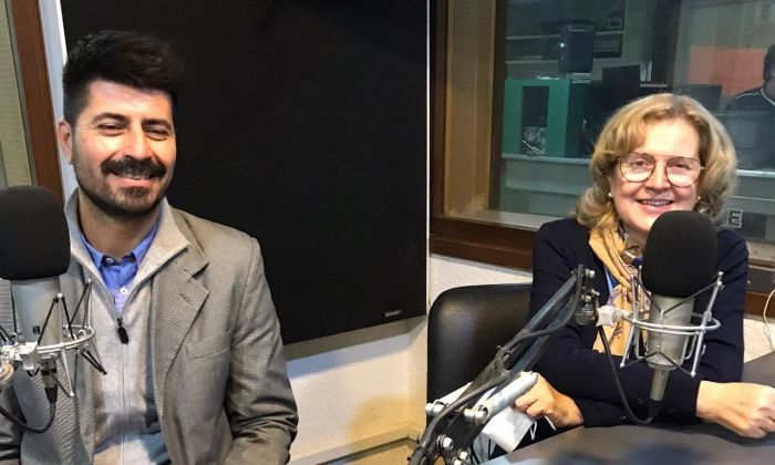 Adriana Nazario, exdiputada nacional y Franco Miranda, legislador provincial, visitaron los estudios de Radio Río Cuarto 