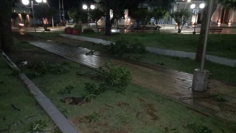 Sampacho sufrió voladuras de techos y caída de árboles a causa de la tormenta 