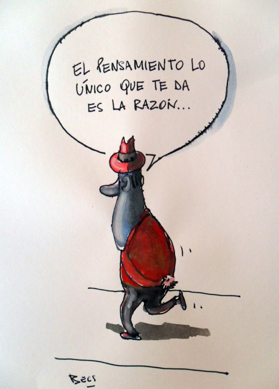 El artista de San Luis, Alejandro Becares ganó una mención internacional en caricaturas