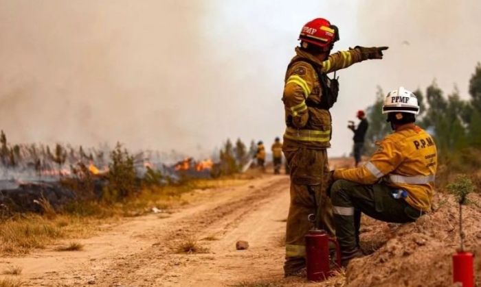 Incendios: Bomberos trabajan sobre seis focos activos en la provincia