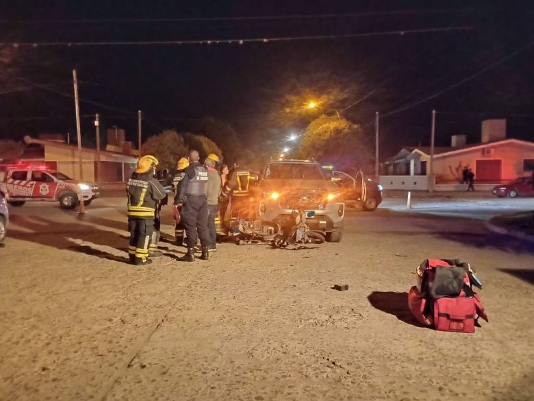 Fuerte choque con heridos derivados al Hospital San Antonio de Padua