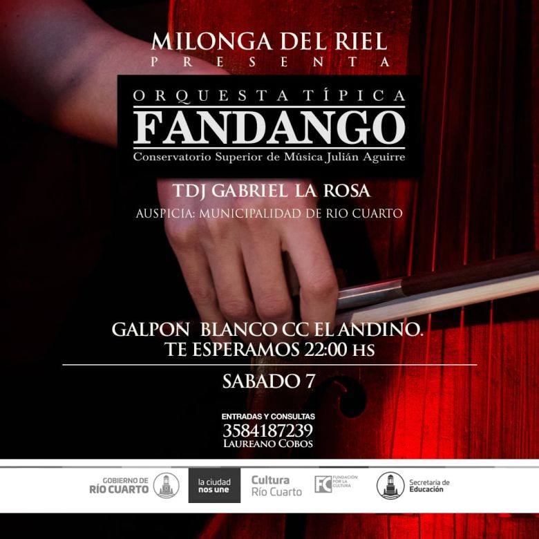 La orquesta Fandango llega al Galpón Blanco en la “Milonga del Riel” 