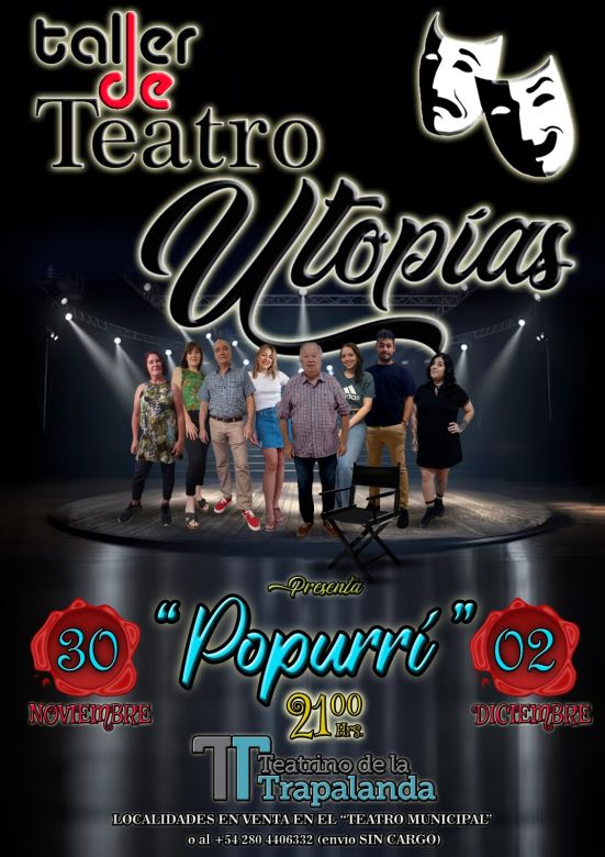 Se presenta "Popurrí", una obra del taller de Teatro Utopías