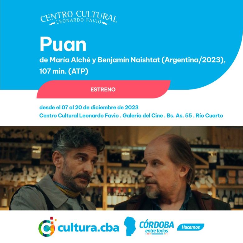 Puan, una comedia que se presenta en el cine de Río Cuarto
