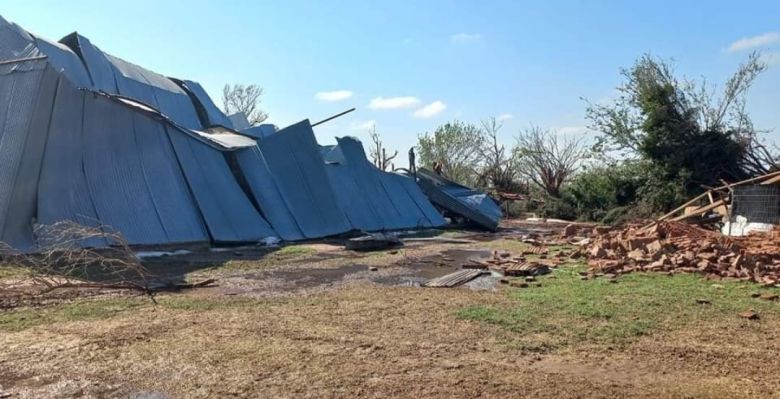 Una tormenta desató daños en la zona rural de Las Acequias