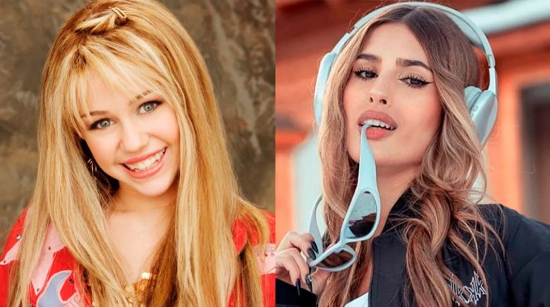 Julieta Poggio estrenó un look inspirado en Hannah Montana: flequillo recto, minifalda y plataformas