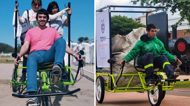 Diseñó un triciclo para recicladores urbanos con el que busca rescatar a los caballos: “El futuro es a pedal”